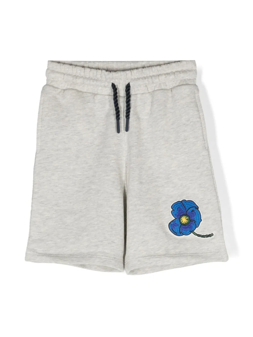 KENZO FLORAL-MOTIF COTTON SHORTS