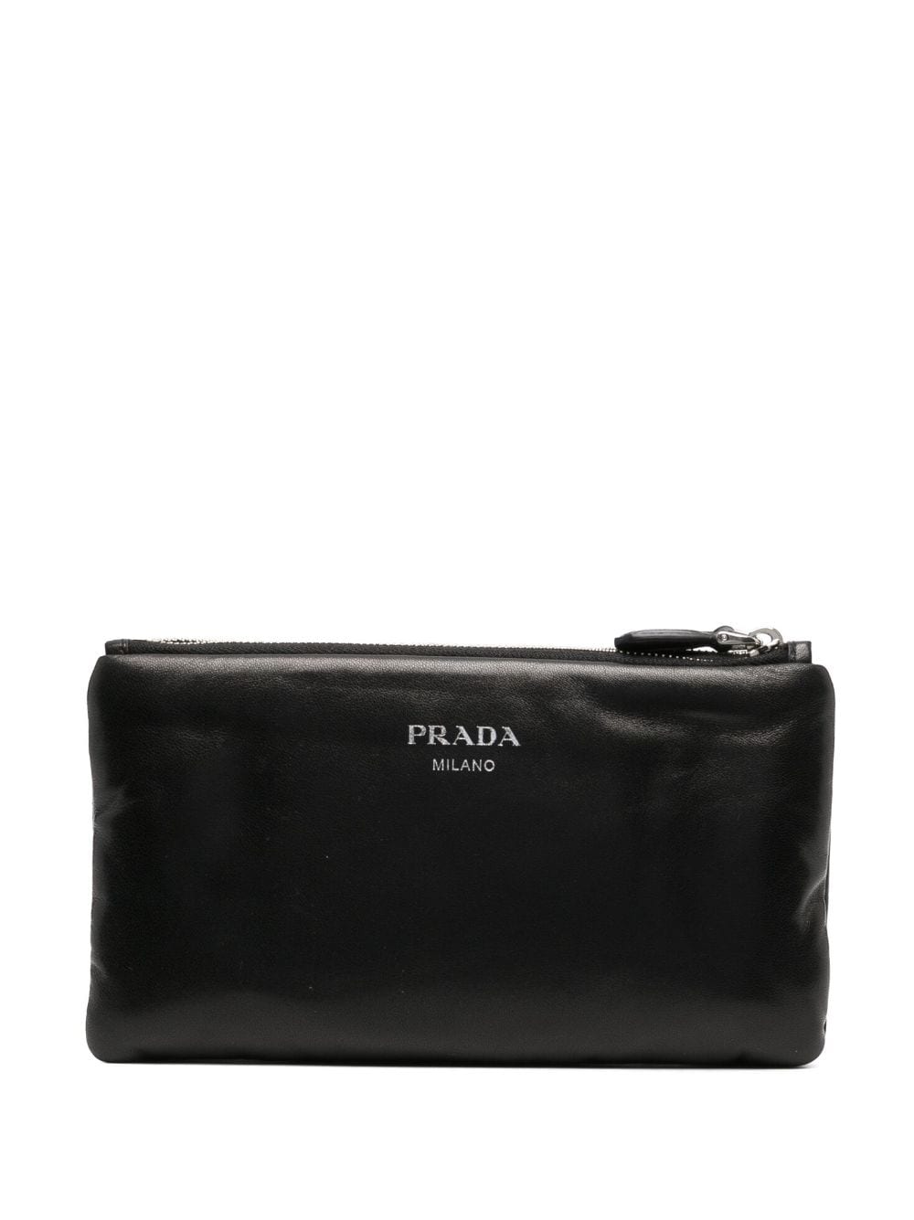 Prada soft leather pouch wallet - Zwart