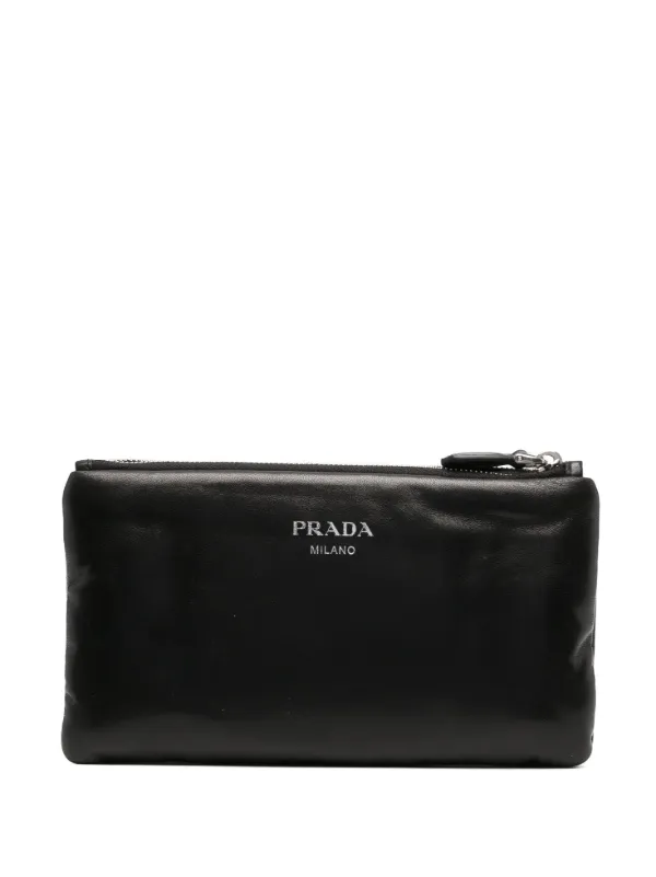 Prada Soft Leather Pouch Wallet Farfetch