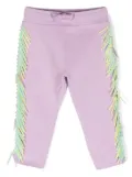 Stella McCartney Kids fringe-detail track pants - Purple