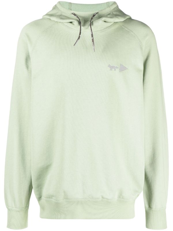 And Wander x Maison Kitsuné Drawstring Hoodie - Farfetch