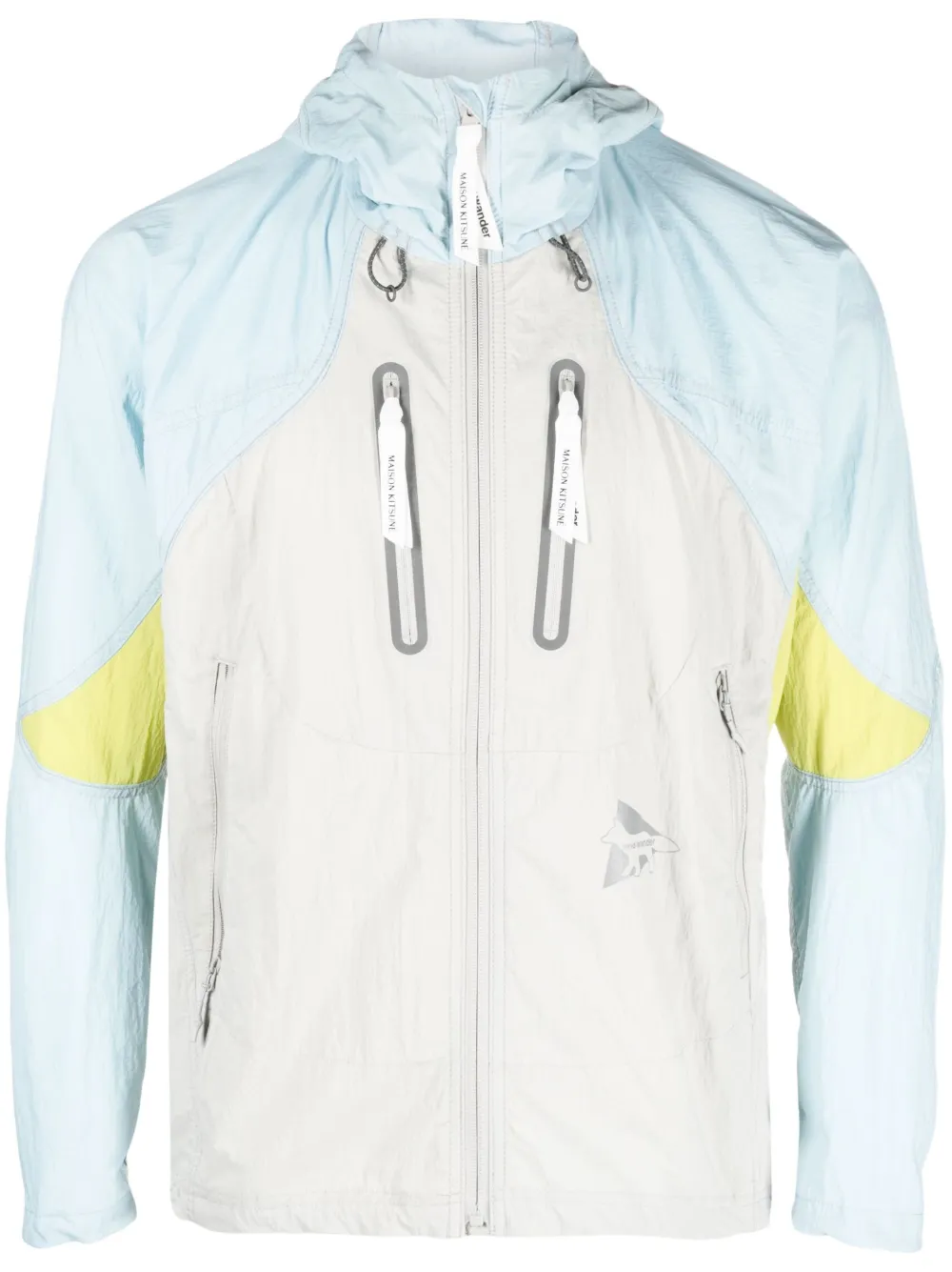 and Wander X Maison Kitsuné Blue Zip-Up Hiking Jacket | Smart Closet