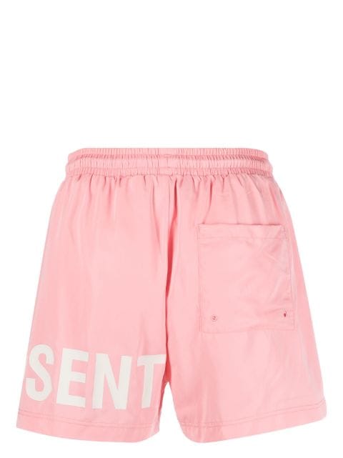 Represent logo-print drawstring-waist swim shorts