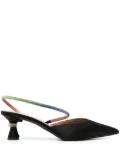 D'ACCORI pointed-toe strap-detail pumps - Black
