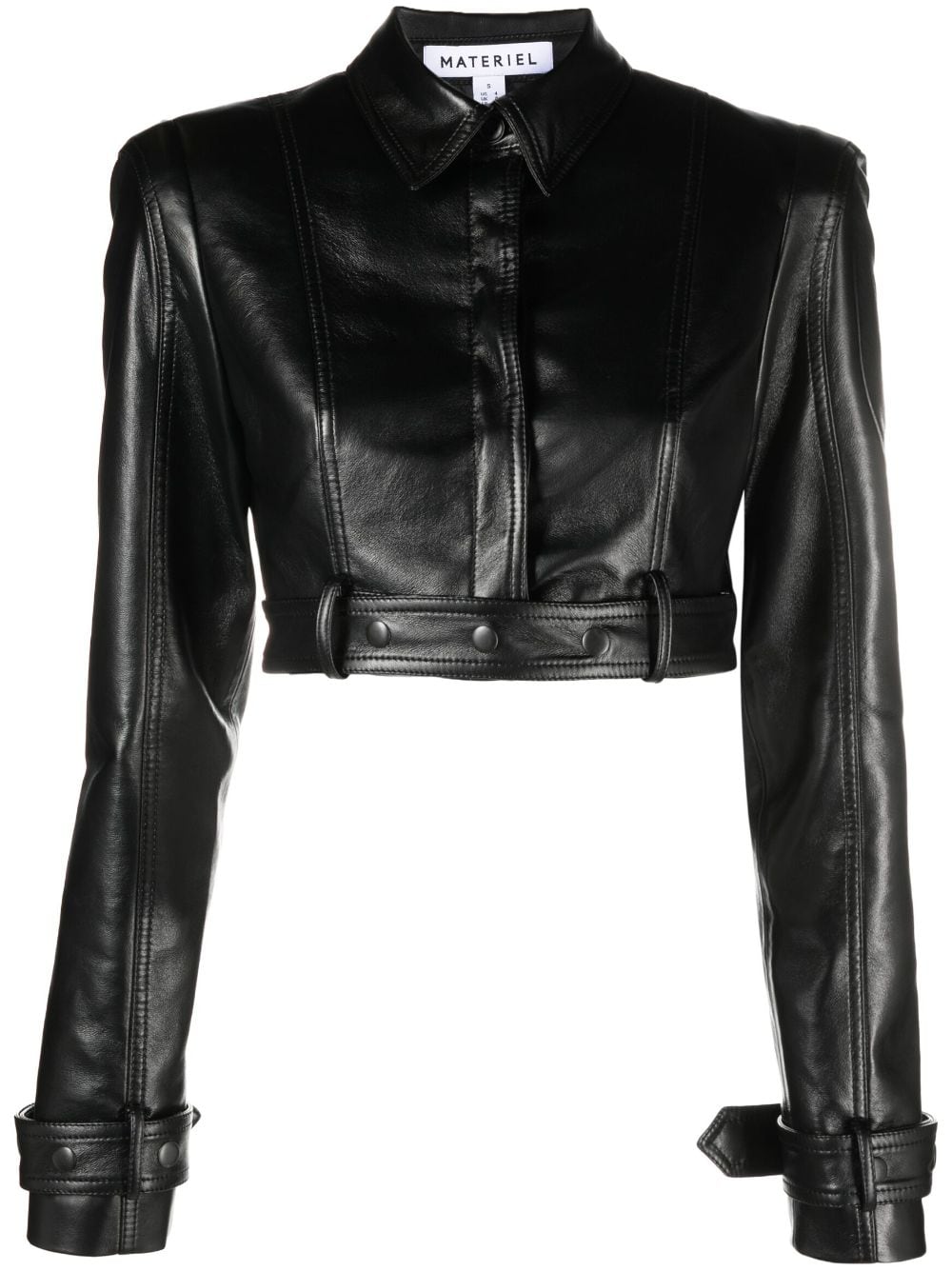 Materiel cut-out faux leather jacket - Black