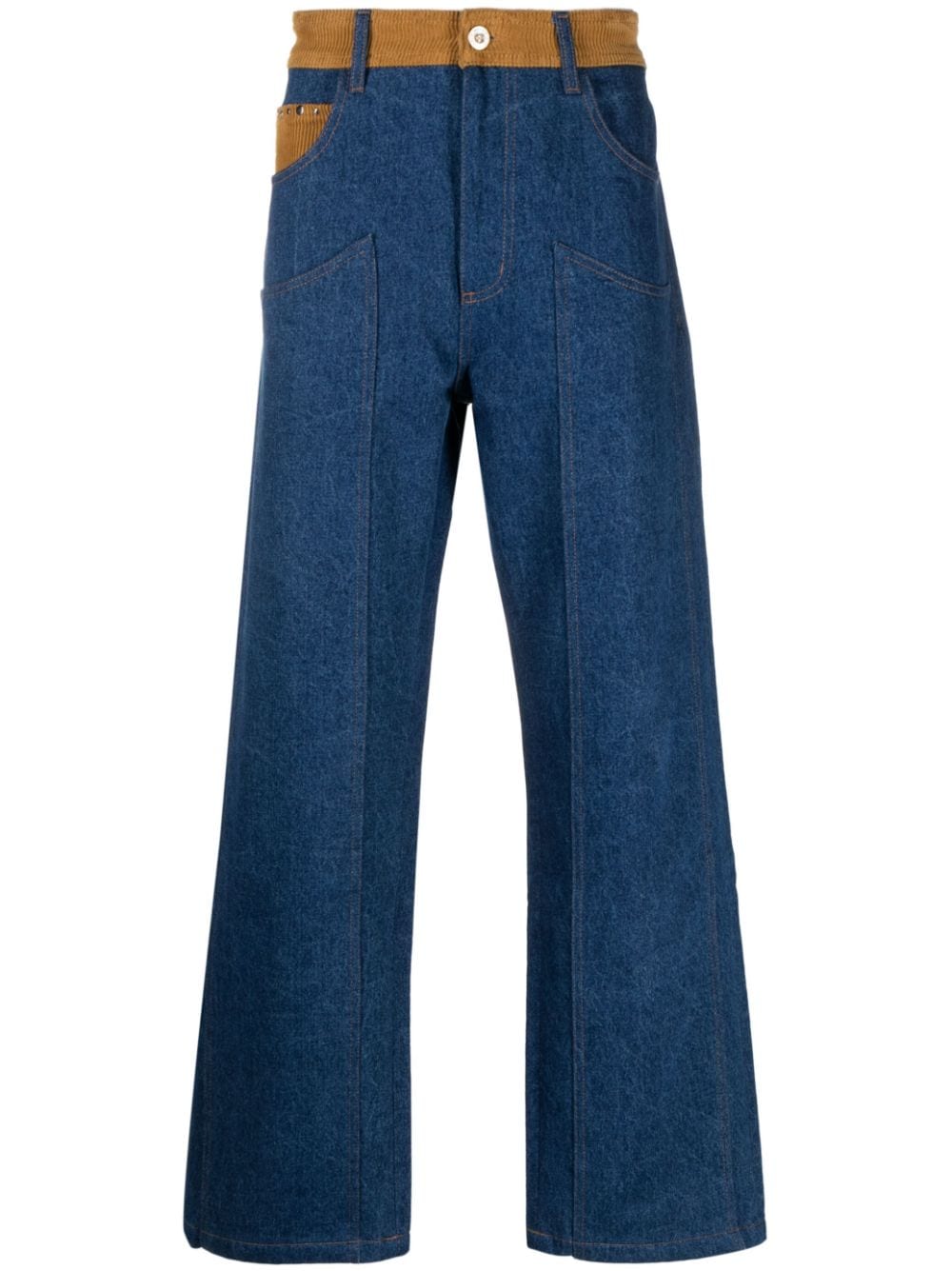 WALES BONNER CYMBAL MID-RISE STRAIGHT-LEG JEANS