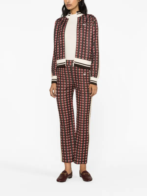 Checkered cropped trousers discount