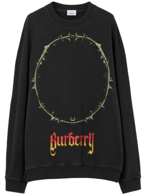 Burberry Thorn-print cotton sweatshirt Men