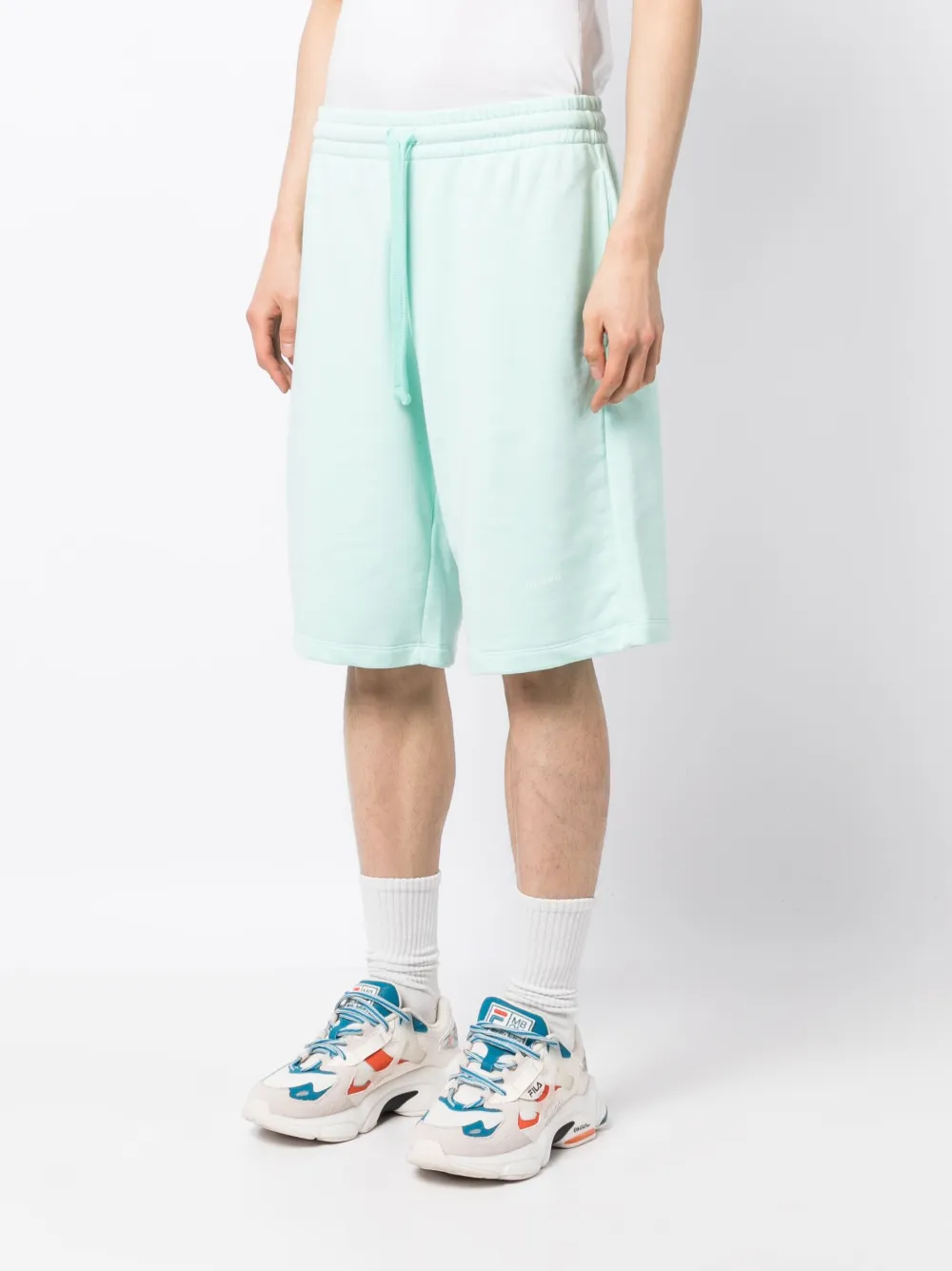 Ih Nom Uh Nit Elasticated-waist Cotton Bermuda In Blau