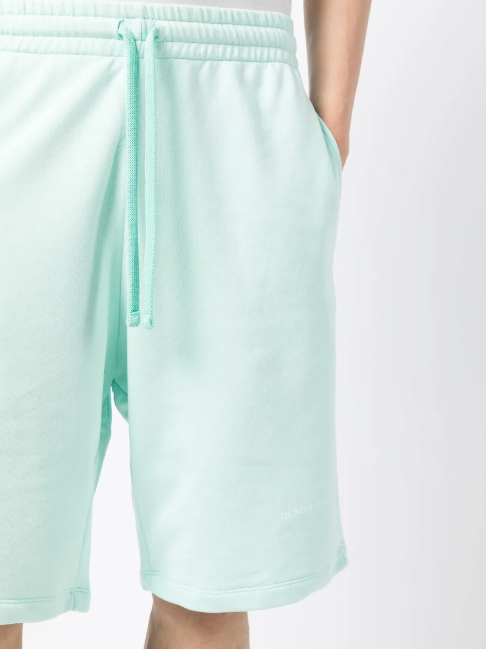 Ih Nom Uh Nit Elasticated-waist Cotton Bermuda In Blau