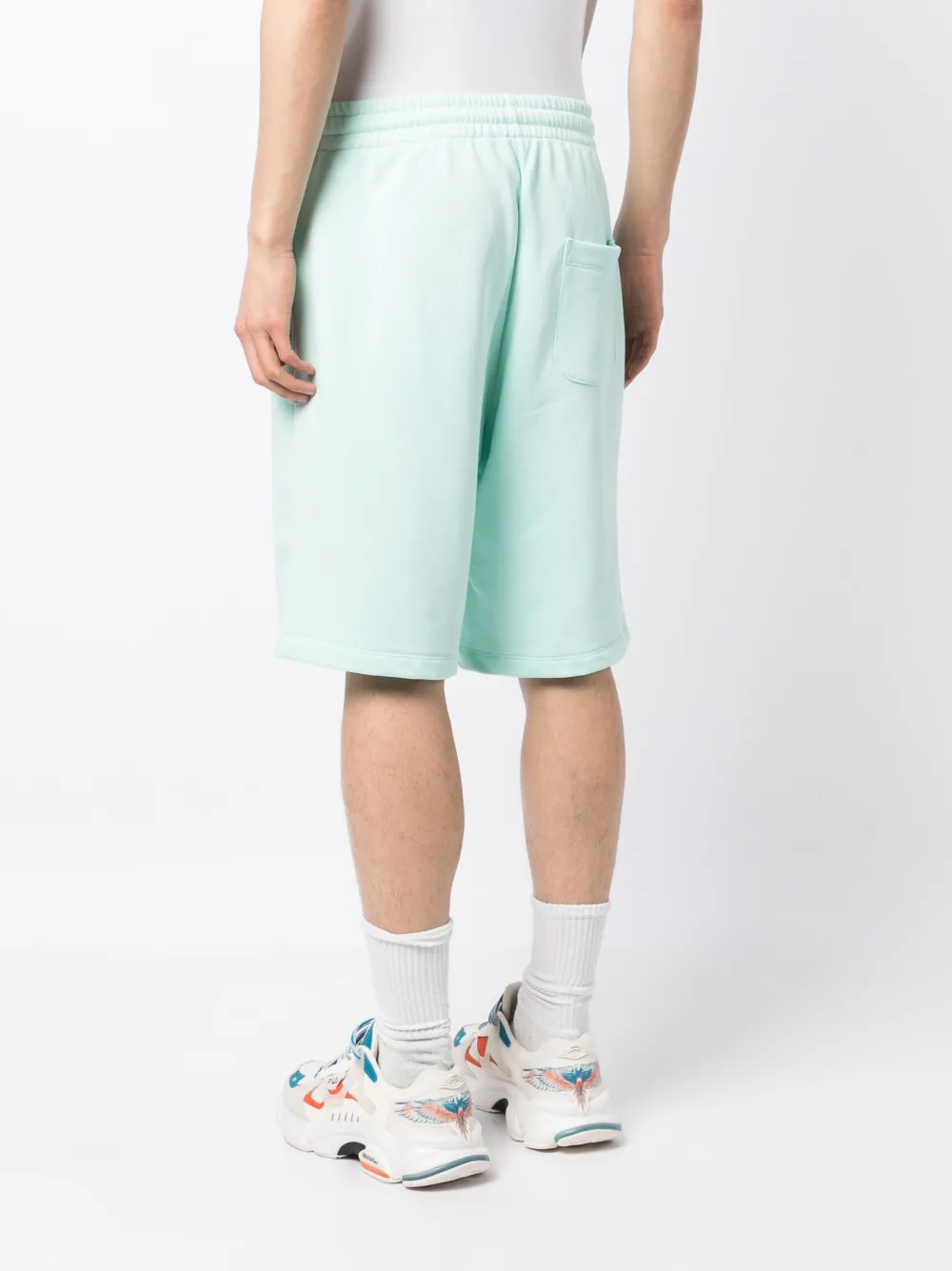 Ih Nom Uh Nit Elasticated-waist Cotton Bermuda In Blau