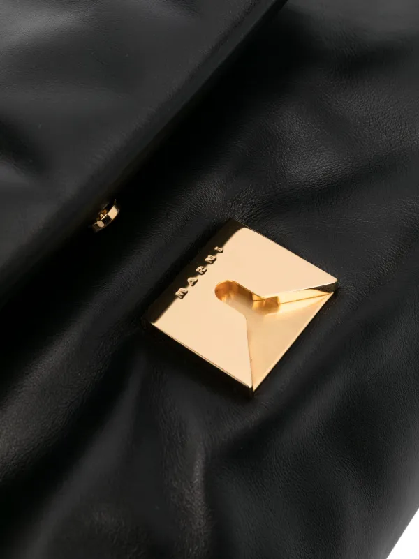ハンドバッグ MARNI BLACK LEATHER PRISMA HANDBAG Marni Prisma Leather Shoulder Bag (Shoulder bags) IFCHIC.COM