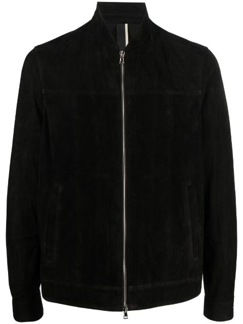 Low Brand zip-up suede jacket