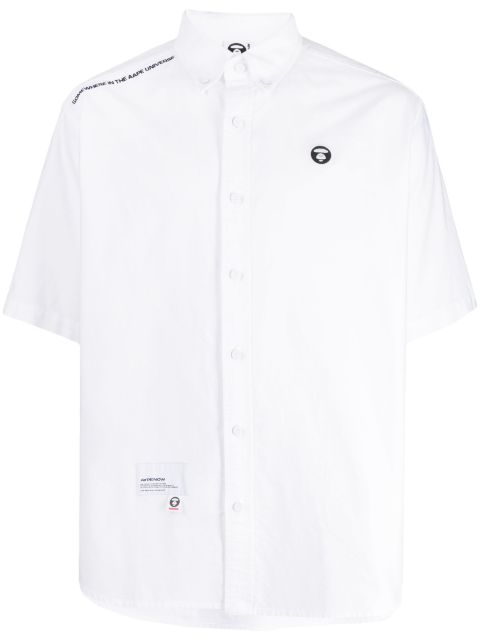 AAPE BY *A BATHING APE logo-detail short-sleeve cotton shirt Men