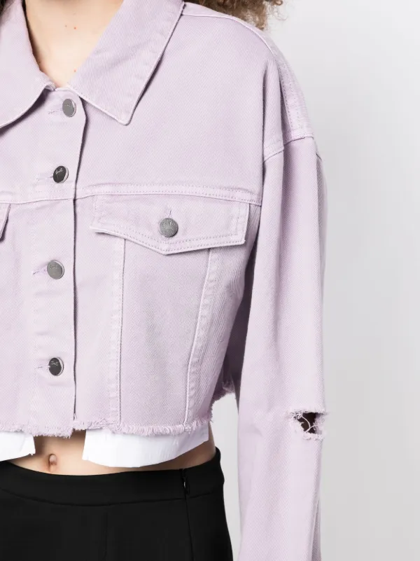 Lavender denim jacket best sale