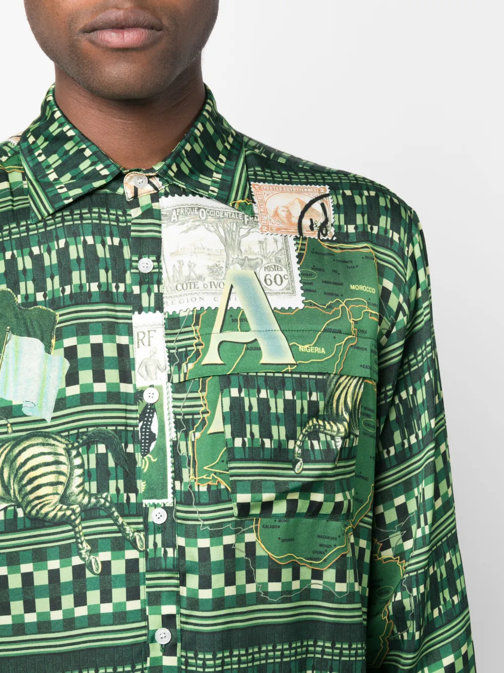 AHLUWALIA GRAPHIC-PRINT SHIRT
