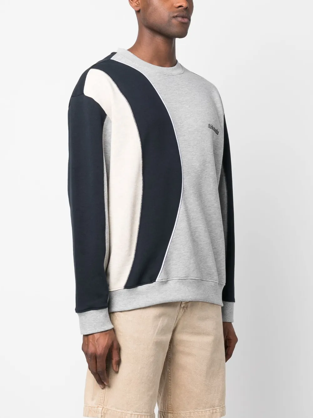 Ahluwalia Mae Patchwork Sweatshirt In Grau
