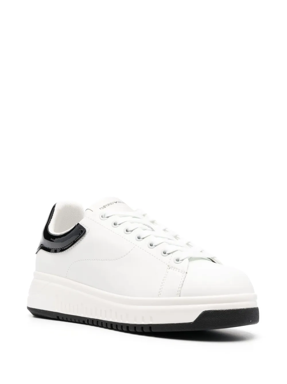 Emporio Armani Sneakers met logopatch - Wit