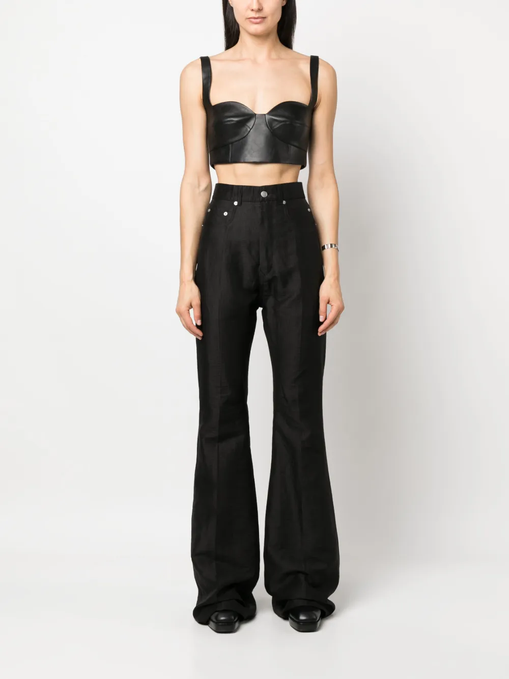 Rick Owens High waist broek - Zwart