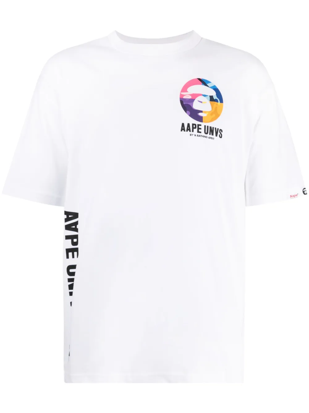 AAPE BY *A BATHING APE® logo-detail cotton T-shirt - White