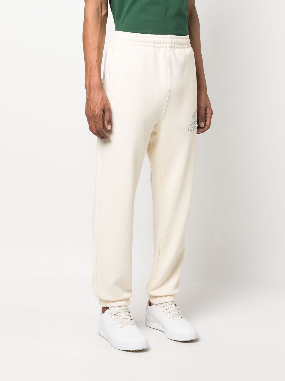 Shop Lacoste Logo-print Track Pants In Weiss