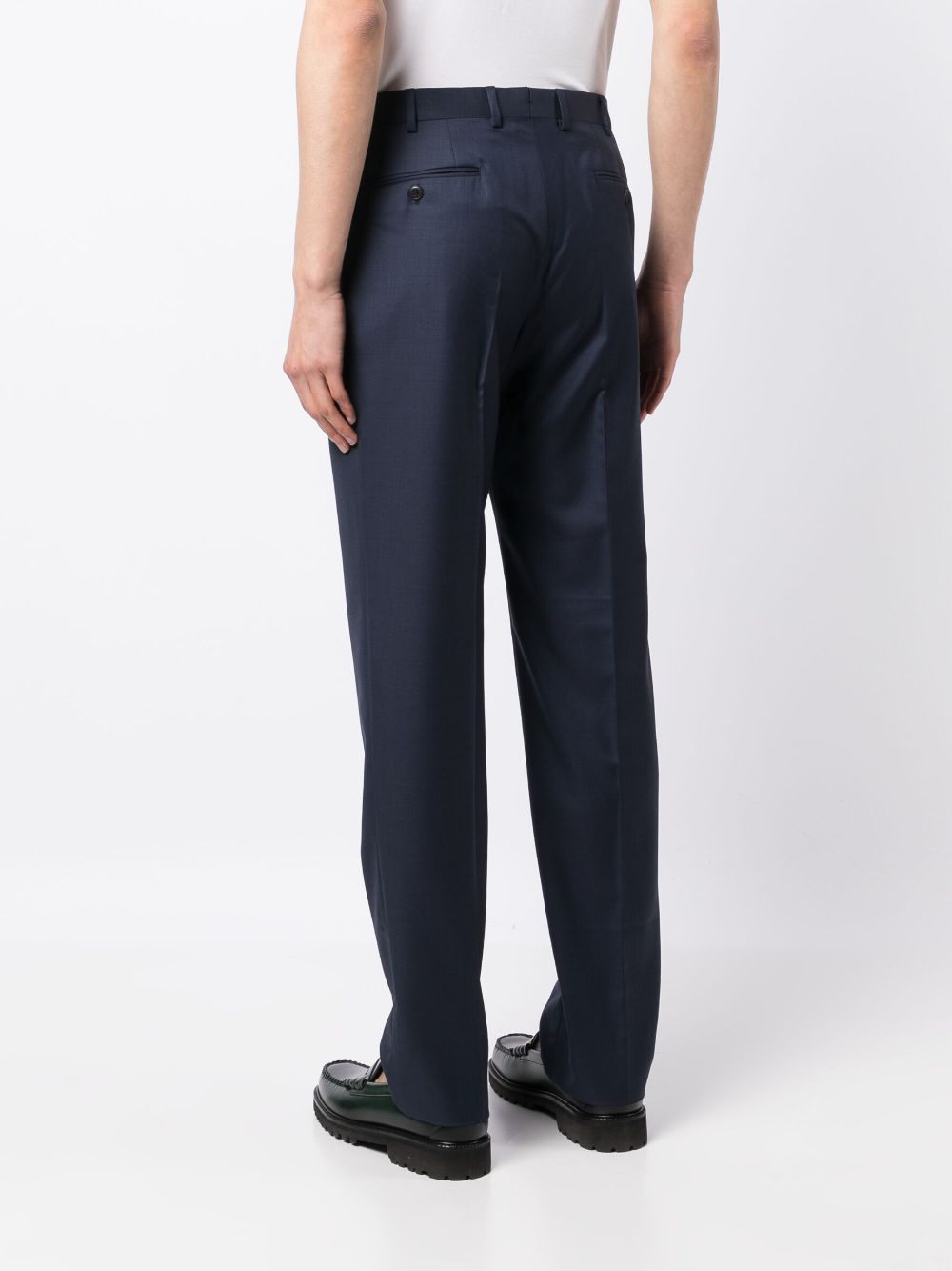 Shop Brioni Tigullio Tailored Trousers In Blue