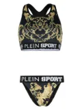 Plein Sport Baroque-print bikini set - Black