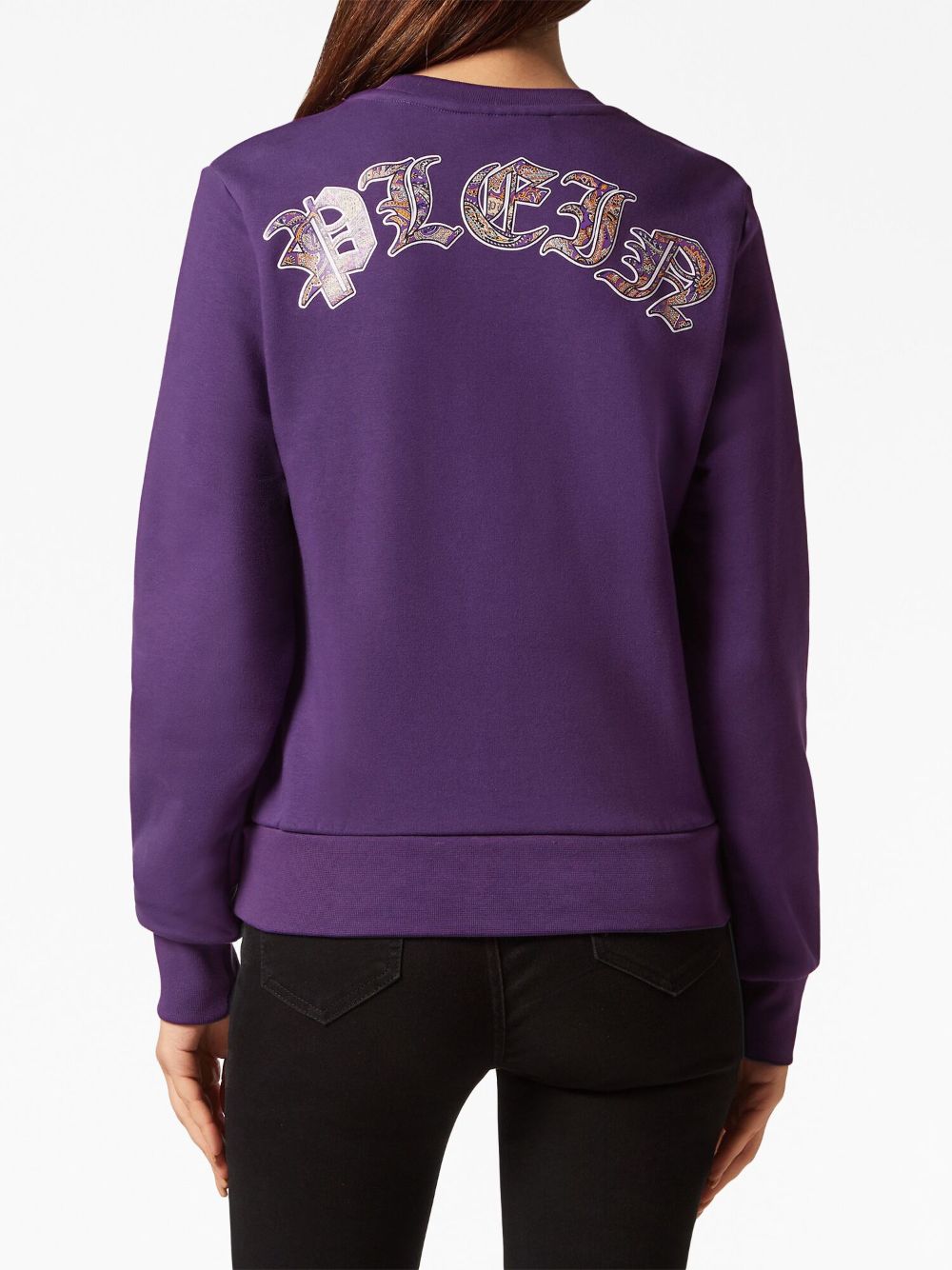 Philipp Plein rhinestone-embellished cotton sweatshirt Women