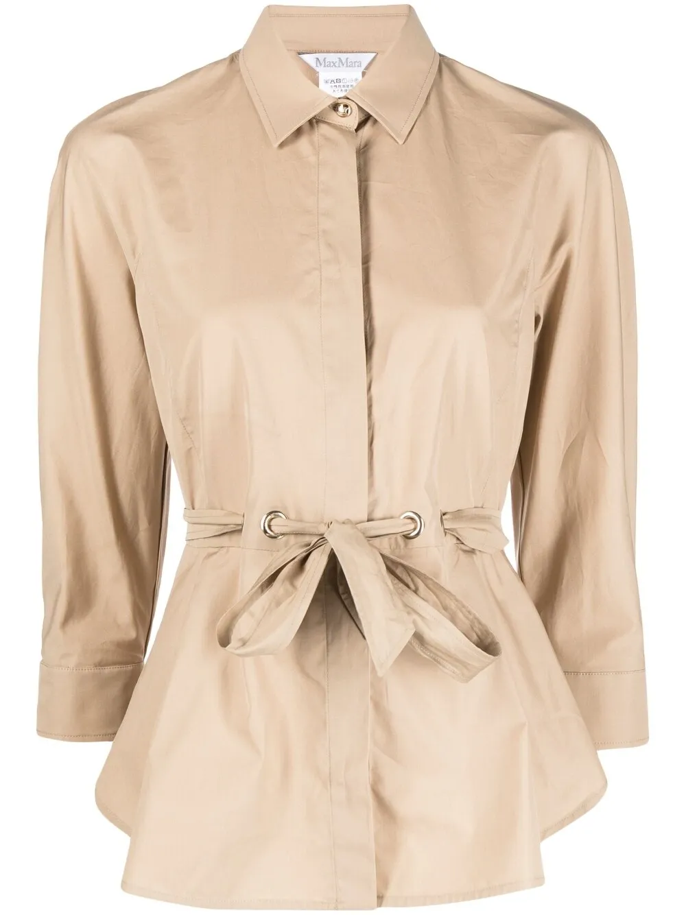 Max Mara Cuneo belted cotton shirt