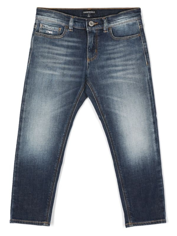 Emporio Armani Kids J75 straight-leg Jeans - Farfetch