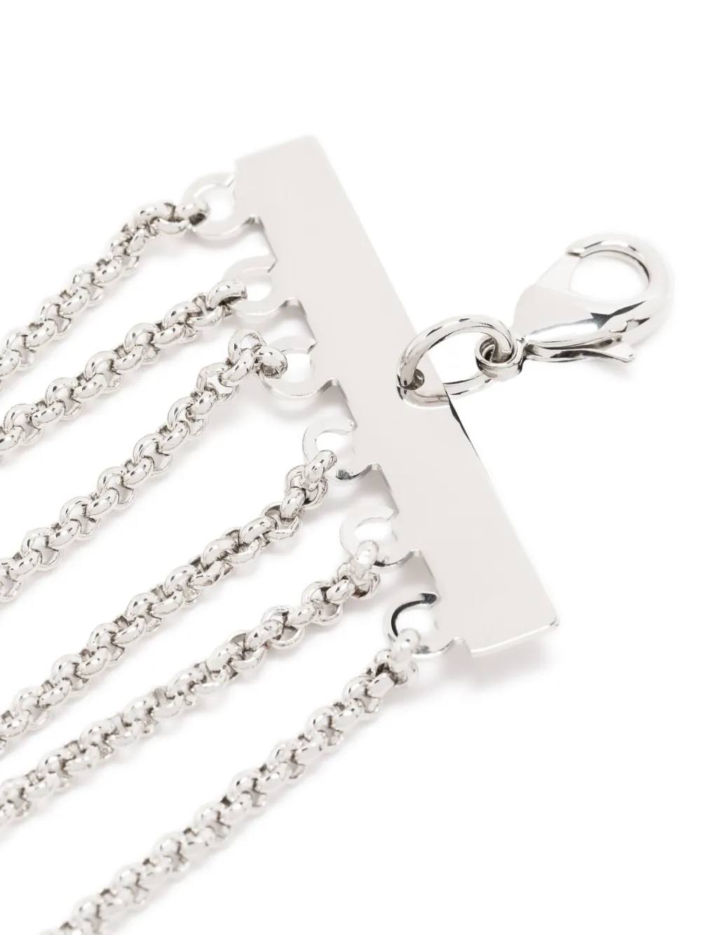 Dolce & Gabbana Logo-plaque Chain Necklace In Silber
