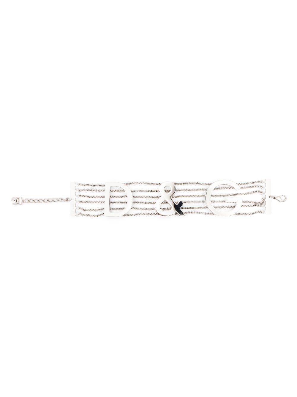 Dolce & Gabbana logo-plaque chain necklace - Silver