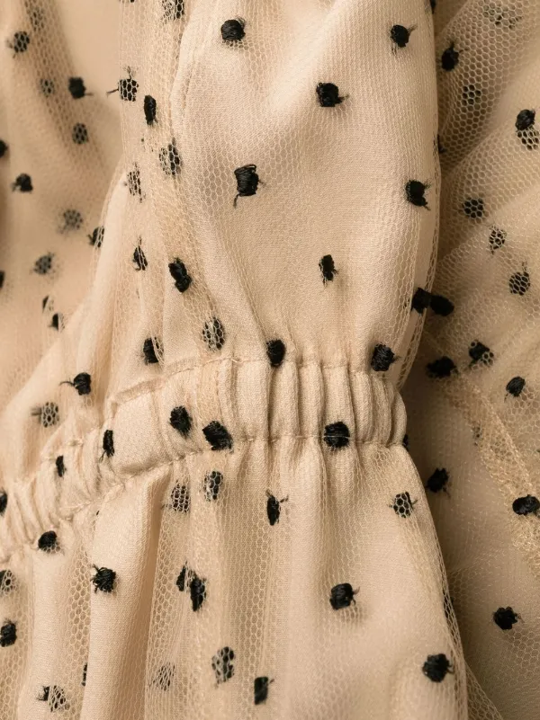 Gucci polka dot one shoulder Minidress Neutrals FARFETCH AE
