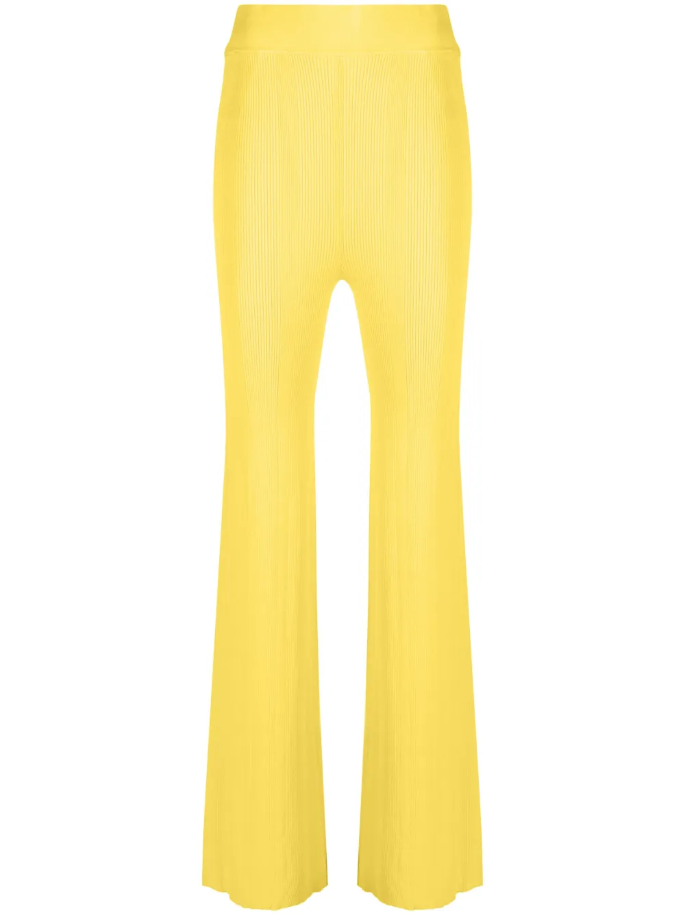 Remain Birger Christensen High-waisted Knitted Trousers In Gold