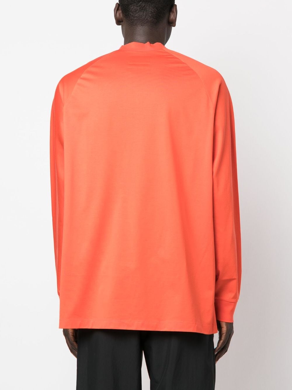 Shop Y-3 Reflective Logo-print Cotton Sweatshirt In Orange