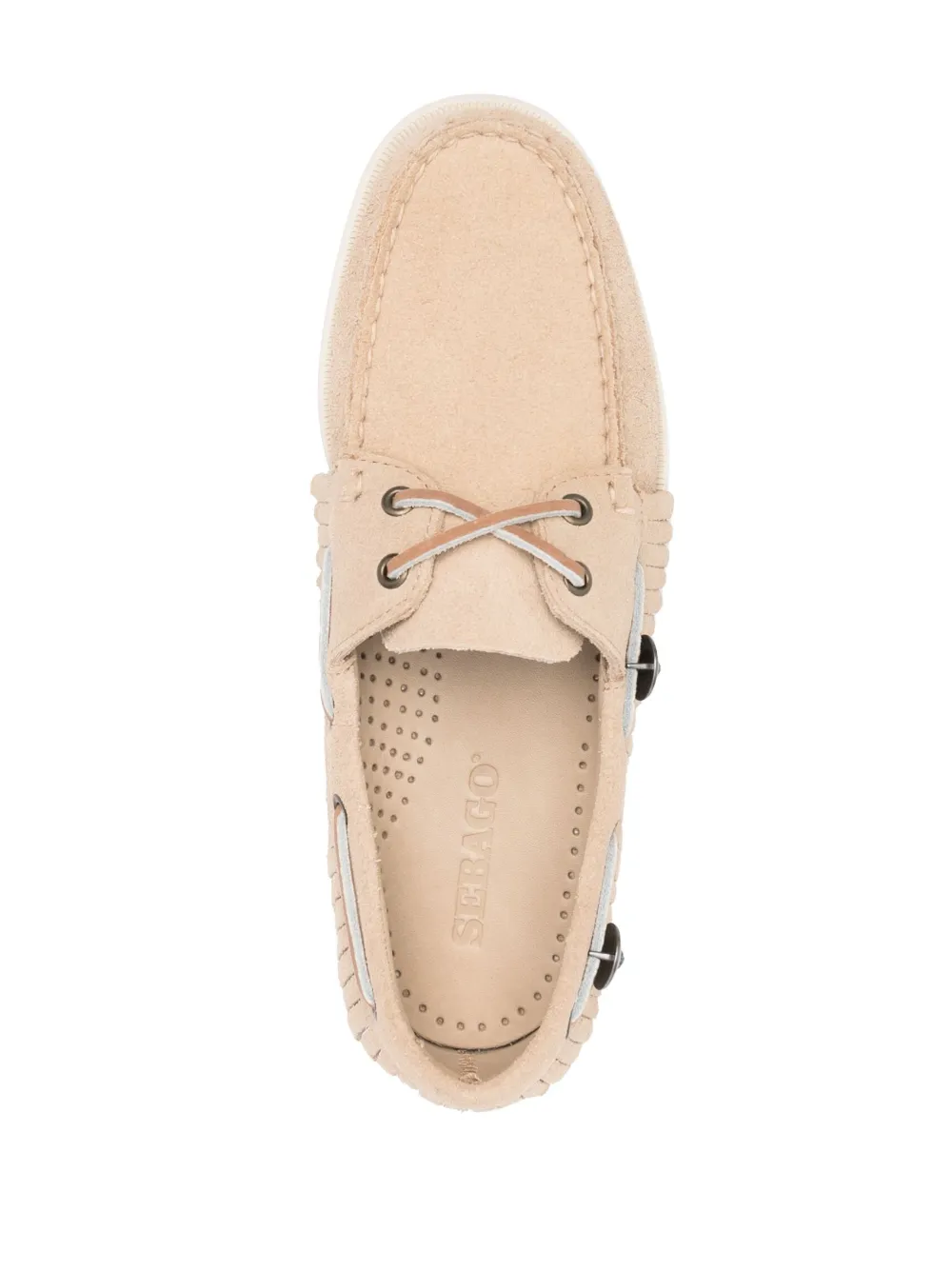 Sebago Portland Fringed Suede Loafers In Neutrals