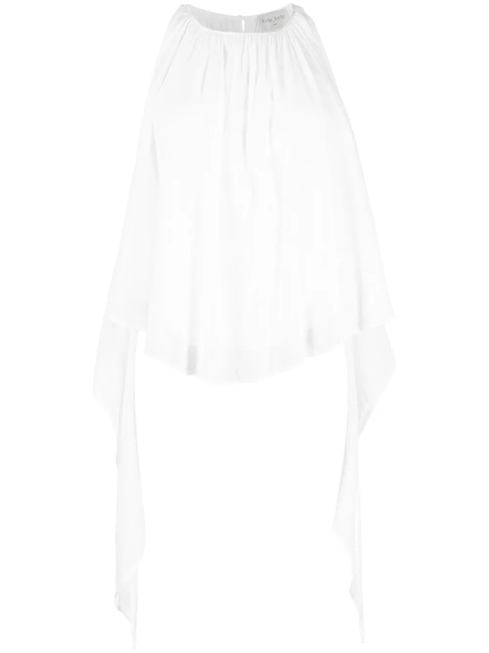 Forte Forte sleeveless pleated cotton-blend top