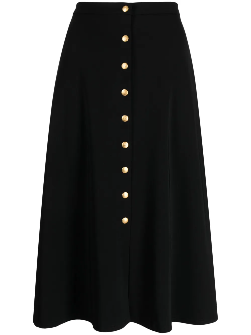 agnès b. button-down midi skirt - Black
