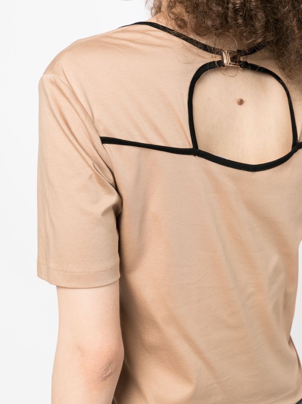 Shop Tout A Coup Two-tone T-shirt In Brown
