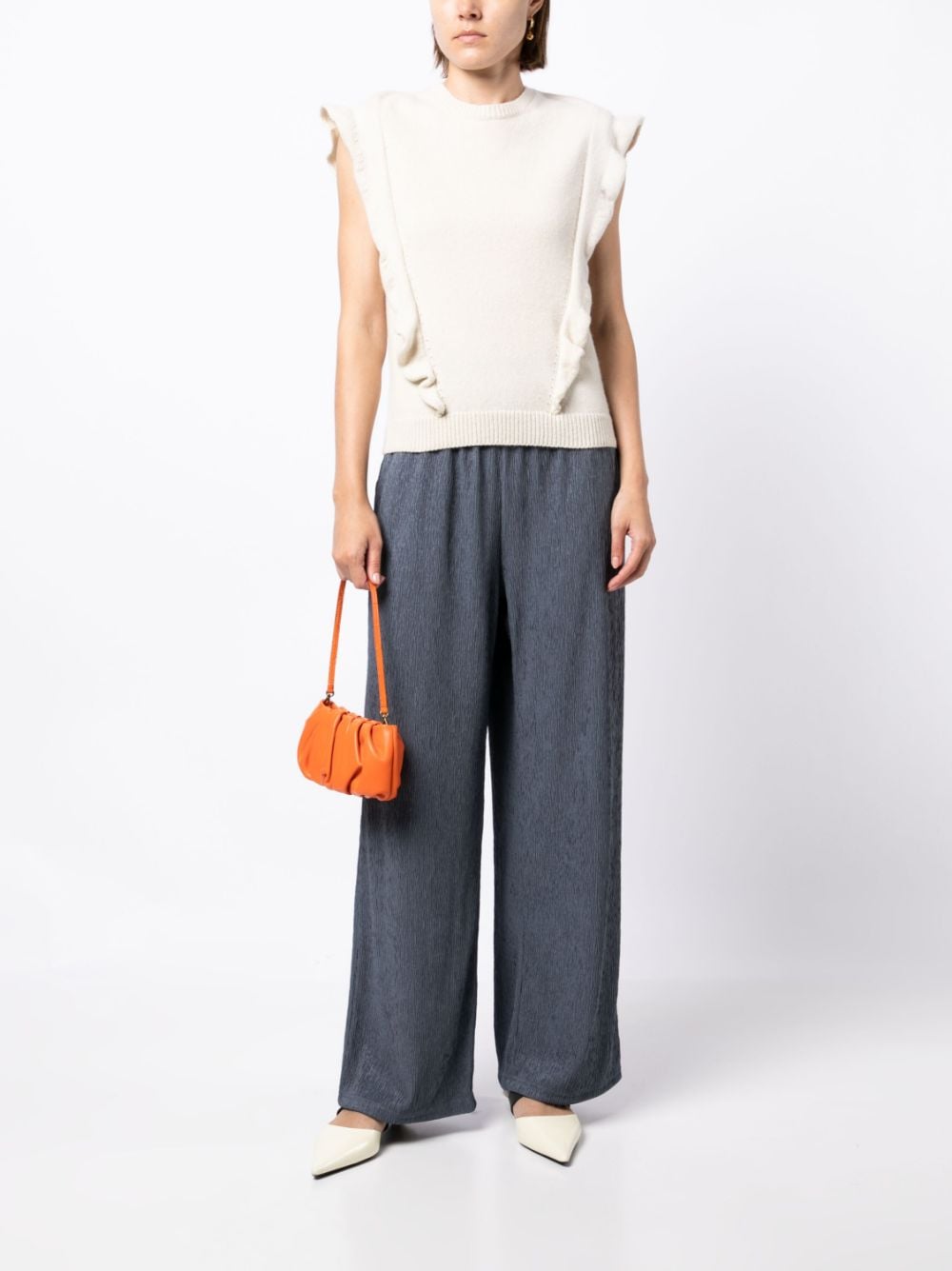 Shop B+ab High-waist Palazzo Trousers In Blue