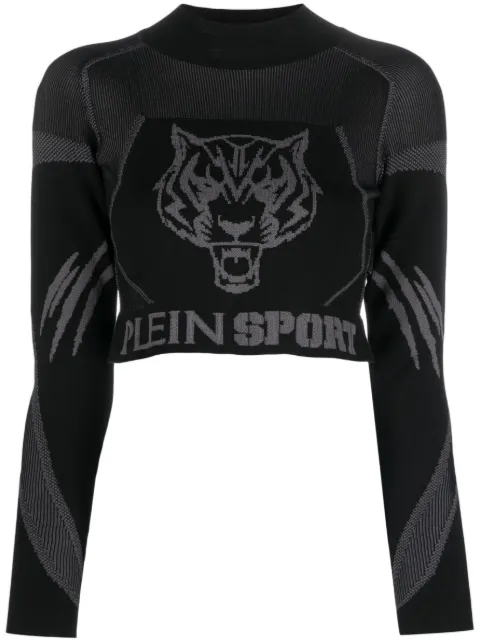 Plein Sport top tejido con motivo en jacquard