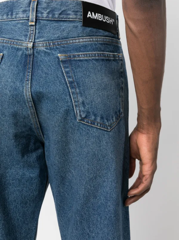 AMBUSH ハイライズ ジーンズ | ブルー | FARFETCH JP