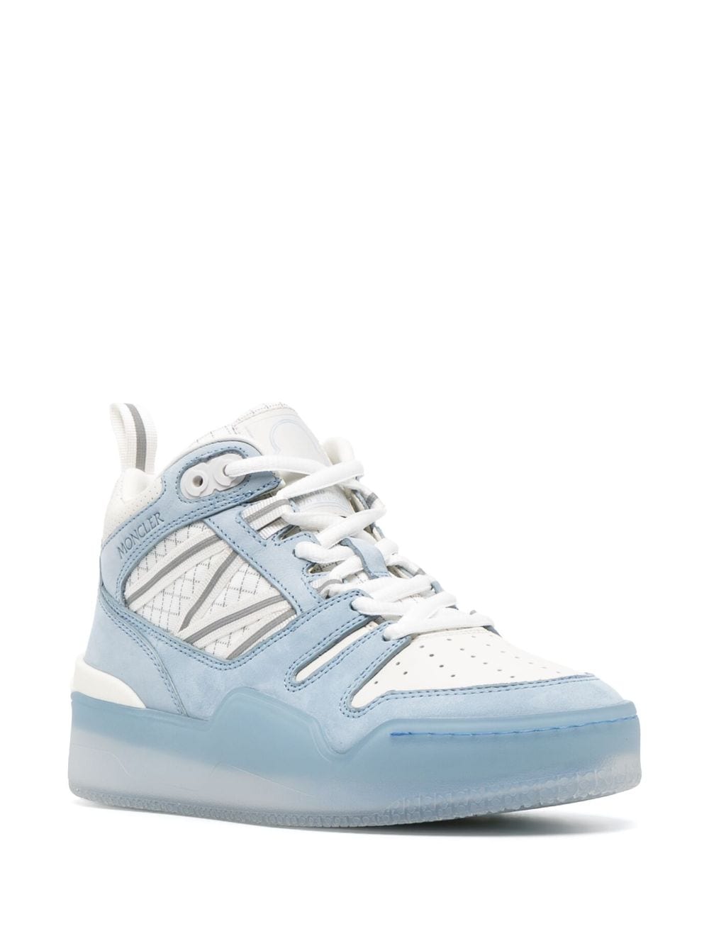 Shop Moncler Pivot High-top Sneakers In Blau