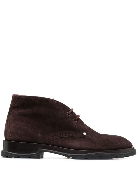 Alexander McQueen lace-up suede boots Men