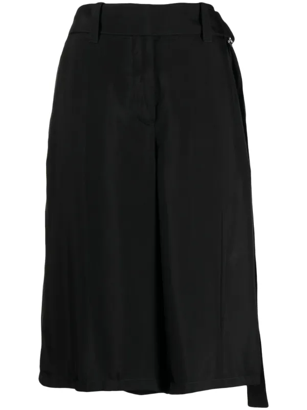 Jil Sander ベルテッド ワイドショートパンツ | ブラック | FARFETCH JP