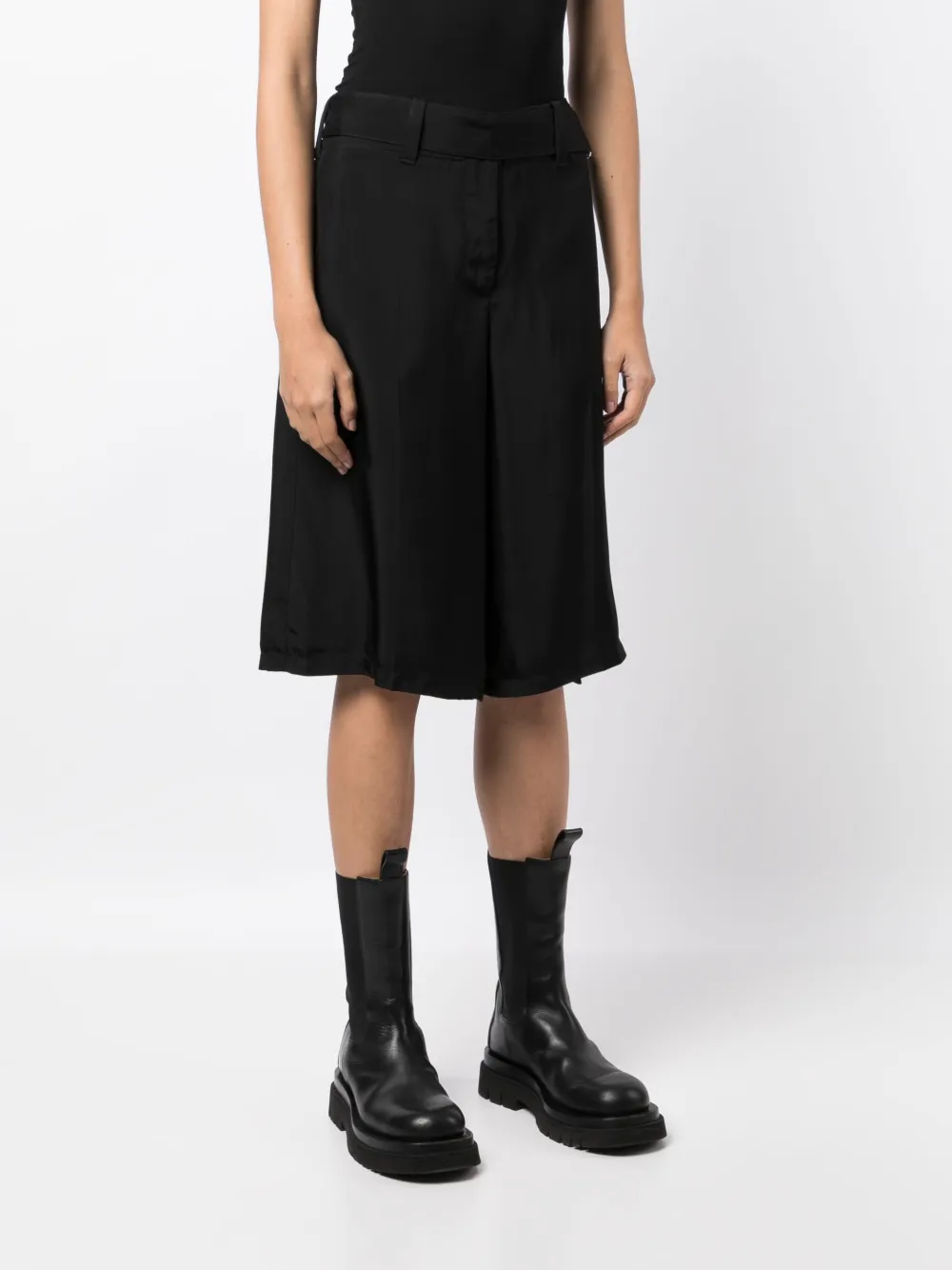 Jil Sander Shorts met wijde pijpen Zwart