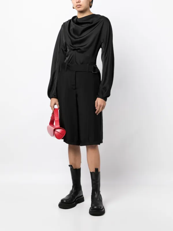 Jil Sander ベルテッド ワイドショートパンツ | ブラック | FARFETCH JP