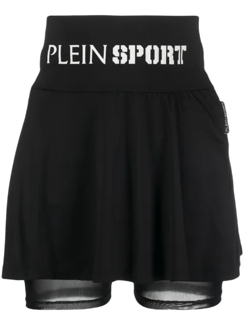 Plein Sport falda con estampado Baroque-Tiger