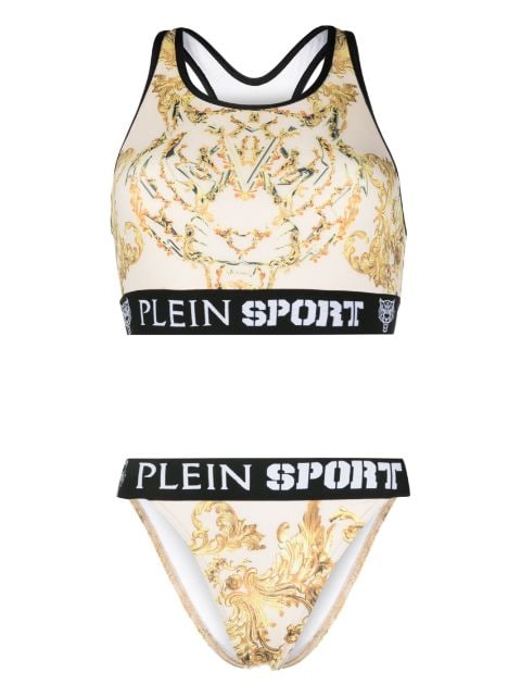 Plein Sport Baroque-print bikini set
