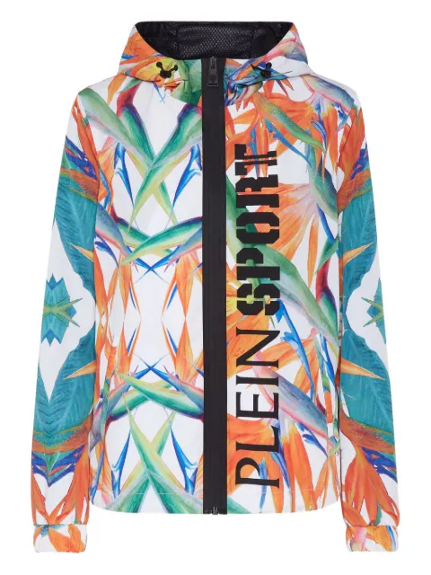 Plein Sport K-Way floral-print zipped lightweight jacket